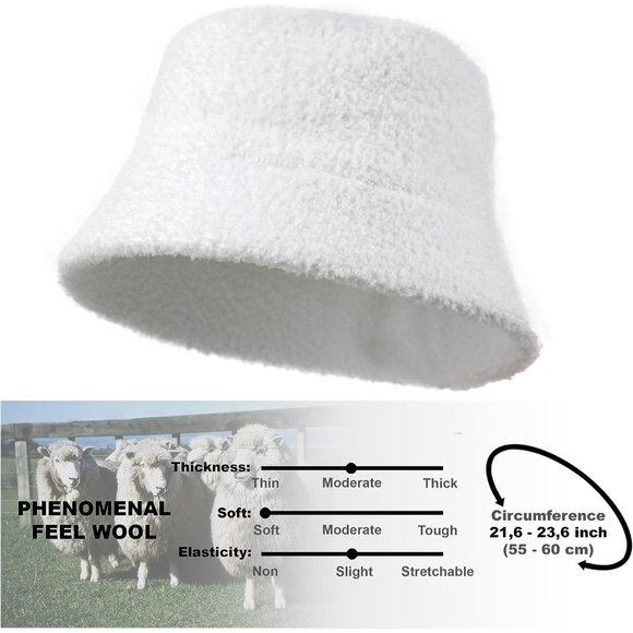 Braxton Women  Winter Plush Faux Fur Fluffy Sherpa Bucket Hats